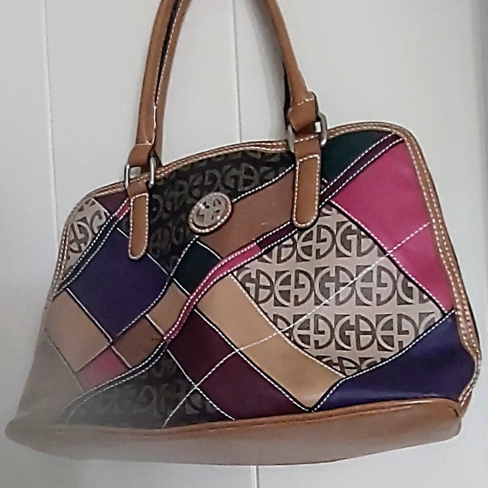 Giani Bernini Italian Leather Patchwork Shoulder … - image 1